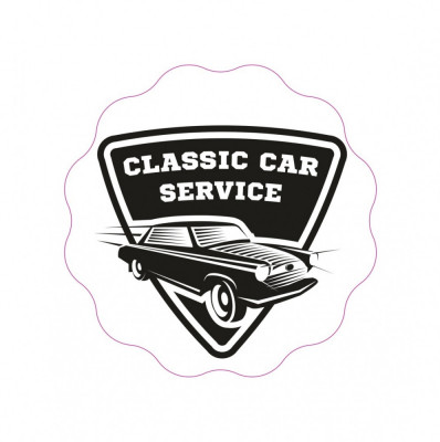 Abtibild &amp;amp;quot;CLASSIC CAR SERVICE&amp;amp;quot; Cod: TAG 003 / T4 Automotive TrustedCars foto