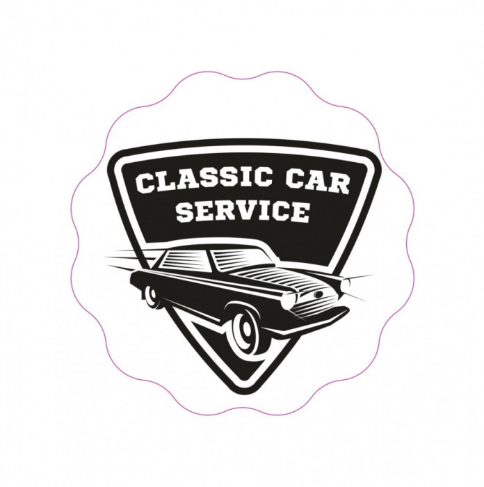 Abtibild &amp;quot;CLASSIC CAR SERVICE&amp;quot; Cod: TAG 003 / T4 Automotive TrustedCars