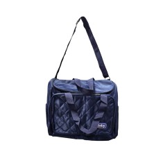 Geanta pentru scutece, albastru inchis, de umar si mana, buzunare multiple, 36 x 31 x 3 cm