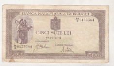 bnk bn Romania 500 lei 1941 foto
