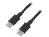 Cablu USB C 2.0 2m Negru, Goobay