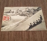 Carte Poștală Veche Elveția &ndash; Rutschpartie am Schilthorn, Alpii Elvețieni,posibil perioada 1909, Circulata, Printata