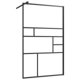 Cumpara ieftin Paravan dus walk-in, negru, 100x195 cm, sticla ESG transparenta