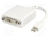 Cablu DisplayPort - DVI, DVI-I (24+5) soclu, mini DisplayPort mufa, {{Lungime cablu}}, alb, LOGILINK - CV0037