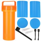 Set reparatie SUP cu 4 plasturi, 2 tuburi adeziv si perii aplicare, in cutie din plastic Household NewTrend