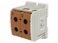 Conector Șine 300mm2 1 Pista 4 Borne Maro TS35