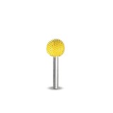 Biax sculptura lemn SABURR - Cap sferic 9,5 mm tija 3,2mm, Granulatie Saburr FINA - GALBENA