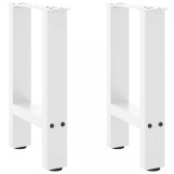 vidaXL Picioare pentru măsuță de cafea, albe, 2 buc., 28x(42-43) cm, oțel 4013273