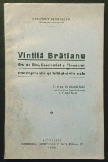rara 1936 VINTILA BRATIANU &ndash; Om de Stat, Economist si Finantist. Doctrina Politica, Economica, Financiara. Opera sa. Dedicatie. Pagini netaiate. PNL