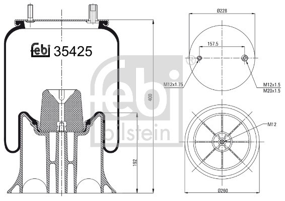 FEBI BILSTEIN 39425 Burduf, suspensie pneumatica