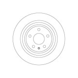 Set discuri frana spate TRW, Ford Mondeo V Liftback (Ce), 09.2014-, Mondeo V Sedan (Cd), 09.2012-, Mondeo V Turnier (Cf), 09.2014-, spate; puntea spa
