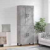 Dulap &icirc;nalt, gri beton, 69,5x34x180, lemn compozit