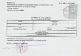 2008 Romania - Certificat de cazier judiciar cu timbru fiscal 1 Leu, dupa denominare