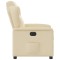 Fotoliu rabatabil electric, crem, material textil - 7