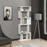 Cumpara ieftin Biblioteca Piramide, Alb, 60 x 22 x 160 cm