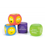 Cuburi pentru conversatii Emoji Learning Resources, 4 cm, 3 ani+