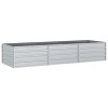 Strat inaltat de gradina argintiu 240x80x45 cm otel galvanizat