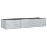 Cumpara ieftin Strat inaltat de gradina argintiu 240x80x45 cm otel galvanizat