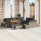 vidaXL Set de canapele pentru grădină cu pernă Gri Rattan poli 3364918