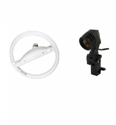 Kit lumina lampa circulara 22W si suport stativ foto