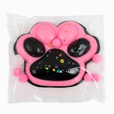 Jucarie Antistres Squishy, Cyrax, Revenire Lenta, Model Labuta de Pisica, Squishy, BIG 12.5 x 10.5 cm, 220 g, Model 16, Roz Transparent Negru