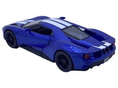 Macheta Ford GT Albastra cu Dungi Albe - scara 1:32 foto