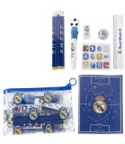 Carte de Desen + Accesorii Scolare &icirc;n Etui Real Madrid