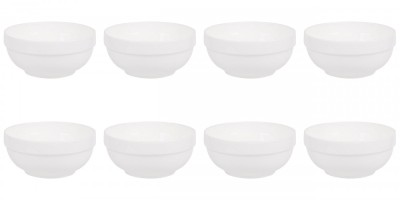 Set boluri, 8 piese, 1.2 l, Portelan, Alb foto