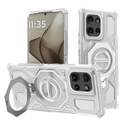 Husa pentru Motorola Edge 50, Techsuit, Carbon Shield Pro, Alba foto