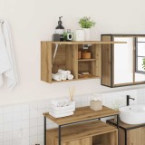 vidaXL Dulap perete baie stejar artizanal, 60x25x40 cm, lemn prelucrat