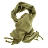 Esarfa verde cu ciucuri 180 x 45 cm