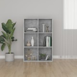 VidaXL Bibliotecă/Servantă, gri beton, 66x30x98 cm, PAL