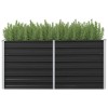 Gossi strat inaltat de gradina antracit 160x40x77 cm otel galvanizat
