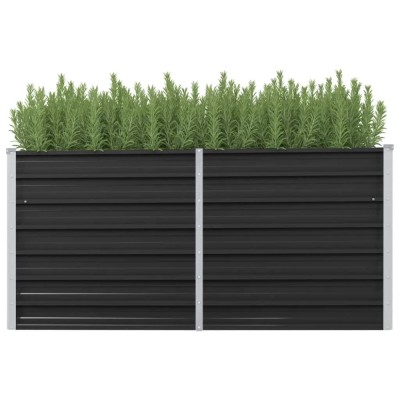 Gossi strat inaltat de gradina antracit 160x40x77 cm otel galvanizat foto