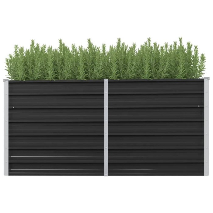Gossi strat inaltat de gradina antracit 160x40x77 cm otel galvanizat