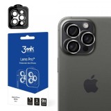 Folie de protectie Camera Spate 3MK Protection Pro pentru Apple iPhone 15 Pro, Sticla Securizata, Transparenta