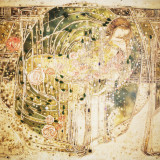The Sleeping Princess de Margaret Macdonald Mackintosh arta print pictura gesso
