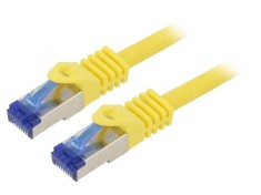 Patch cord S/FTP 6a 3m LSZH galben 26AWG foto
