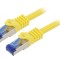 Patch cord S/FTP 6a 3m LSZH galben 26AWG