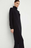 Marc O&#039;Polo rochie din bumbac culoarea negru, midi, oversize