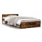 vidaXL Cadru de pat cu sertar stejar fumuriu 90x190 cm lemn prelucrat 3280787