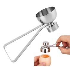 Dispozitiv decojire oua, design ergonomic, otel, 10 x 3,3 cm, argintiu