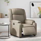 Gossi fotoliu rabatabil electric, cappuccino, piele ecologica