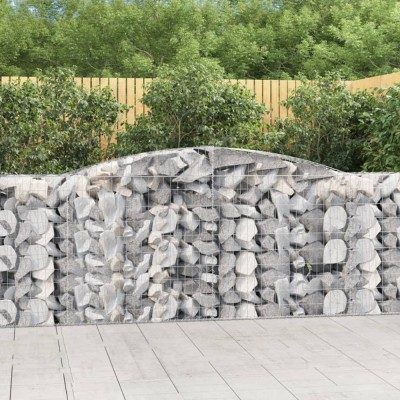vidaXL Coșuri gabion arcuite 20 buc, 400x50x100/120 cm fier galvanizat 3147006 foto