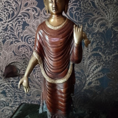 Sculptura,statueta din bronz masiv Buddha