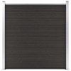 Panou Gard WPC Gossi Negru 180x186 cm, Compozit Lemn-Plastic, Sistem Modular, Ideal Gradina si Curte