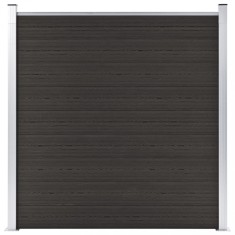 Gossi panou de gard, negru, 180x186 cm, wpc