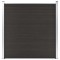 Gossi panou de gard, negru, 180x186 cm, wpc