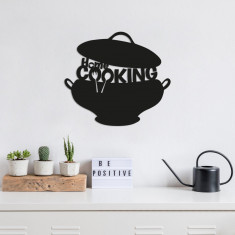 Decoratiune de perete Metal CookÄ±ng-metalpot, Cupru, 40x1x45 cm