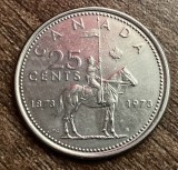 C50 - Moneda foarte veche - Canada - 25 centi - omagiala - 1973